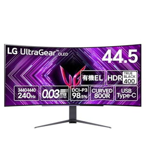yVGP2025܁zLGQ[~Oj^[UltraGearOLED45GS96QB-B44.5C`/21:9Ȗʌ^EgCh(3440x1440)/L@EL/240Hz/0.03ms(GTGAVESAClearMR