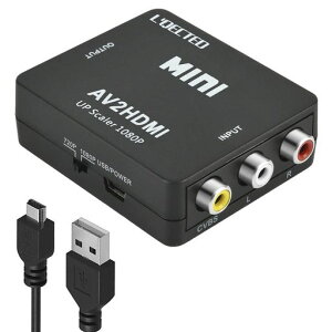 RCAtoHDMI�ϊ��R���o�[�^�[L�fQECTEDAVtoHDMI�ϊ���AV2HDMIUSB�P�[�u���t���R���|�W�b�g��HDMI�ɕϊ�����1080/720P�؂�ւ������]��-PS2/�X�[�p�[�t�@�~�R��/VHSVCR�J����