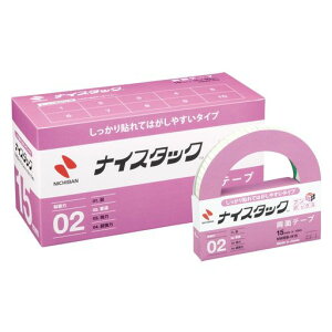 ニチバン両面テープナイスタック(しっかり貼れてはがしやすい)10巻入15mmx18mmNWBB-H15