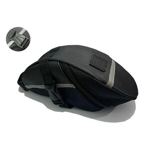 LeTradeJPサドルバッグ自転車簡単取付ロードクロスバイク自転車テールバッグロードバイクバックサイクリング自転車収納ロベルト式防水防雨コンパクト小物収納ブラック大容量装着可能装…