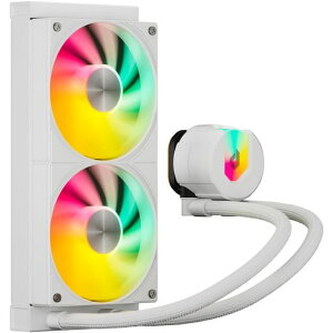 upHere �ȈՐ���ARGB CPU�N�[���[ 240mm���W�G�[�^�[���� 120mmPWM�t�@������V�X�e�� cpu cooler aio LGA1700/AM5/AM4�Ή� �z���C�g�yU240TC�z
