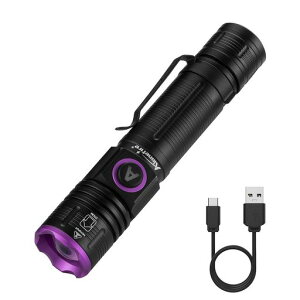 Alonefire SV85 5W ���O�� �Y�[�� �u���b�N���C�g ���� UV LED ���C�g �g��365nm C�^USB�[�d�� �A�j�T�L�X���C�g �E�b�h������ �y�b�g�A���o�� �X�R�[�s�I�� �Ӓ� �^�� ���W���p �d���A�L�^�ہA�ނ�c
