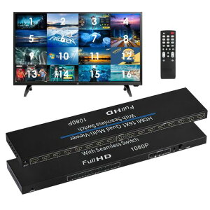 HDMI ��ʐ؂�ւ��� 16x1 1080p HDMI��ʕ����ؑ֊� 16����1�o�� ��ʐ؂�ւ��� hdmi 16��� �����\�� ��� �ؑ֊� �}���`�r���[�A�[ �e���r���X ����� DVD �v���W�F�N�^�[ �Q�[���@ �Ȃ� (���c