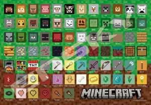 GXJC(ENSKY)MINECRAFT}CNtgPixelIcons51x73.5cmWO\[pY1000s[XJIGSAWPUZZLE1000T-195