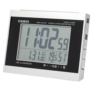 CASIO(�J�V�I) �ڊo�܂����v �d�g �f�W�^�� �_�u���A���[�� ���x ���x �J�����_�[ �\�� �V���o�[ DQD-710J-8JF9.1x11.7x6.8cm