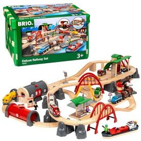 BRIO (ブリオ) WORLD レール&ロードデラックスセット 対象年齢 3歳~ (電車 おもちゃ 木製 レール) 33052