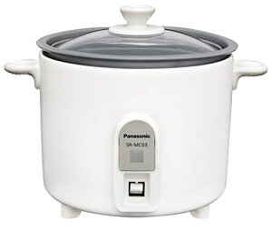 パナソニック炊飯器1.5合1人用炊飯器自動調理鍋ミニクッカーホワイトSR-MC03-W