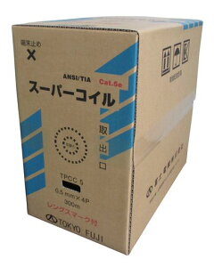 TOKYO FUJI �x�m�d�� CAT5E �P��LAN�P�[�u�� 300m���� TPCC5 0.5mm-4P(����)