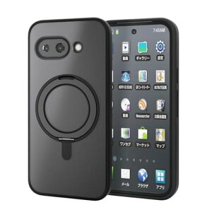 �G���R�� Google Pixel 9a �P�[�X �J�o�[ �ϏՌ� �Ռ��z�� �n�C�u���b�h TPU �d�x5H �l�p�ɃG�A�N�b�V���� ���C�����X�[�d�Ή� ��]�X�^���h�@�\ �}�O�l�b�g���� �}�b�g�u���b�N PM-P251MAGSTBK