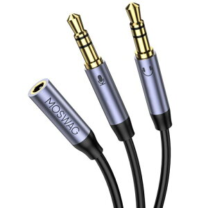 MOSWAG3.5mm�I�[�f�B�I���z�P�[�u���A3.5mm4��3�ɕϊ��P�[�u���C���z���W���b�N��҃I�[�f�B�I�ϊ��P�[�u��4��(���X)-3��(�I�X*2)Hi-Fi�����Đ����d�V�[���h���ϋv���i�C�����҂�