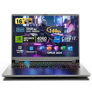 VETESAm[gp\RQ[~OCorei713RTX4060ő4.9GHzDDR516GB512GBNVMeSSD2025V16C`144HzFHD1200PQ[~Om[gPC