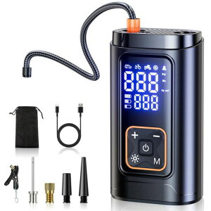 Philoent自転車空気入れ電動空気入れ超小型車7200mAh