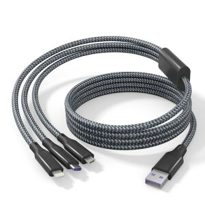 3in1�[�d�P�[�u��3M�}���`�[�d�P�[�u���i�C�����ґg�R�[�h6A�}���[�dUSBTypeC�P�[�u��MicroUSB�P�[�u��Lightning�[�d�P�[�u���������d��iPhoneAndroid�X�}�z�p���@��Ή��[�d�̂�