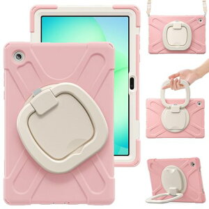 360°��] Galaxy Tab A11+/Tab A11 Plus �p�̃P�[�X 11 �C���`�^�u���b�g�P�[�X �΂ߊ|�� S�y�����[ �����O�X�^���h �q�� ��� �V���R�� �V�����_�[�X�g���b�v,�s���N