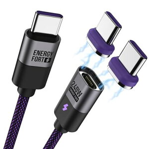 SIKAI CASE 240W �}�O�l�b�g ���C�[�d�P�[�u�� PD3.1 USB-C to USB-C 240W�܂Ŏx�� 5A ���}���[�d Type-C�[�q �h�o ���E�� led�ʓd�w�� �f���h�~