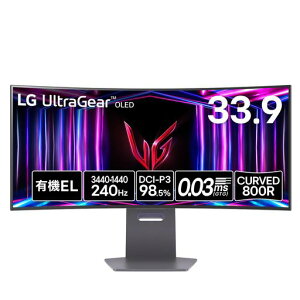 yVGP2025܁zLGQ[~Oj^[UltraGearOLED34GS95QE-B33.9C`/21:9Ȗʌ^EgCh(3440x1440)/L@EL/240Hz/0.03ms(GTGAVESAClearMR