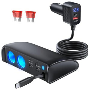 OOWOLF�V�K�[�\�P�b�g2�A����6USB�|�[�g�t��������莮�[�d��148W�����[�\�P�b�gUSBQC3.0+PD3.0�}���[�d75cm�܂��Ƃ�[�d�P�[�u���J�[�p�i12/24V�ԑΉ�