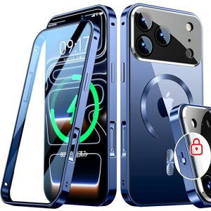 Rosycover�y�V�����̈�̌^�����Y�E���J�j�J�����b�N�ziPhone17ProMax�p�̃P�[�XMagsafe�Ή�[360°�S�ʕی�E���ʋ����K���X][�{�̂̐F�ECDMagsafe�����O]�}�O�Z�[�t���C�����X�[�d�Ή�