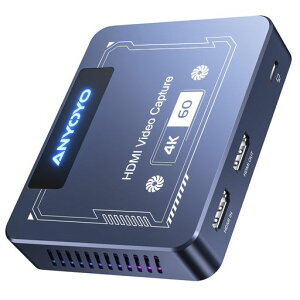 ANYOYOHDMIキャプチャーボード4K60FPSHDR&VRRキャプチャーボード対応PS5、XboxシリーズX/s、XboxOne、PS4、NintendoSwitch、SteamDeck、Windows11/Mac