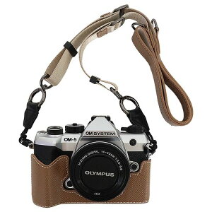 VOVMOEYA�J�����P�[�XOM-5MarkII�p�J�����P�[�X���߉\�ȃV�����_�[�X�g���b�vOlympusom5mk2PU���U�[�J�o�[�������ی�҂�����t�B�b�g�O�r�Ή�om5Markii�A�N�Z�T���[�u���E��