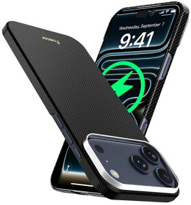 Foenor iPhone 17 Pro Max�p �P�[�X �A���~�h�@�ې� Magsafe�Ή� ���C�����X�[�d�Ή� �ɔ��E�y�ʌ^ iPhone17�v���}�b�N�X�p �J�[�{���� �d�g���Ȃ� �~�j�}���X�g ��phone17promax