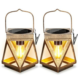 Letmyアウトドアソーラーランタンソーラーライト屋外IP65防水ガーデンライトおしゃれledランタンLED電球色夜明け自動オン/オフ庭、花壇、パティオ、玄関、ベランダ、駐車場、歩道などに…