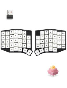 YIVU64�L�[���C�����X���E�����^���J�j�J���L�[�{�[�h2.4GHz�����J�����X�^�b�K�[�h�z��É���(�A�E�g���s�[�`��)�z�b�g�X���b�v�Ή�QMK/VIAL�Ή��p��US�z��J�X�^���L�[�{�[�h�����i