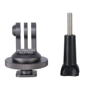 NICEYRIG�A�N�V�����J�����R�[���h�V���[�}�E���g�������z�b�g�V���[�}�E���g�A�_�v�^�[�N���b�vInsta360GoProHeroDJIOsmoActionAKASOBrave�ɓK�p�}���`�A�[���~�j�O�r/���B��_�p-434