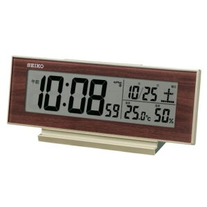 �Z�C�R�[�N���b�N(Seiko Clock) �ڊo�܂����v �u�����v �i�`������ �e�[�u���N���b�N �d�g �f�W�^�� �J�����_�[ ���x ���x �\�� ��ł������� �펞�_�� �����F�p�[���E�ꕔ�ؖ� 82x206x51mm SQ325B