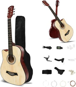 アコースティックギター17点セット初心者入門セット練習ギターguitar初心者ソフトケース付き38インチ