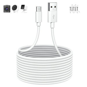 �}�C�N��usb�P�[�u��3Mmicrousb�d���P�[�u���h�ƊĎ��J�����̋��d�pUSBA-microB�I�X�I�X�Ή�ATOMCam2/YESKAMO/WyzeCamPan/Nest