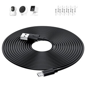 �}�C�N��usb�P�[�u��5Mmicrousb�d���P�[�u���h�ƊĎ��J�����̋��d�pUSBA-microB�I�X�I�X�Ή�ATOMCam2/YESKAMO/WyzeCamPan/Nest