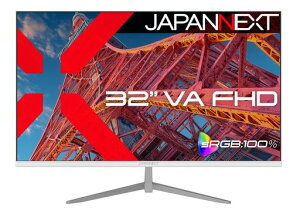 JAPANNEXT 32�C���` VA�p�l������ �t��HD(1920x1080)�𑜓x �z���C�g�J���[�t�����j�^�[ JN-V32FLFHD-W HDMI VGA sRGB:100% �P�[�u��(�z���C�g)���� �y2�N�ۏ؁z