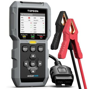 TOPDON AL500B OBD2 �f�f�@& �o�b�e���[ �e�X�^�[�A�t��OBD2�@�\�A12V �o�b�e���[ �e�X�g & 12V/24V �N�����L���O �e�X�g����я[�d�e�X�g�AAL500&BT100�̑g�ݍ��킹�A���{��Ή�