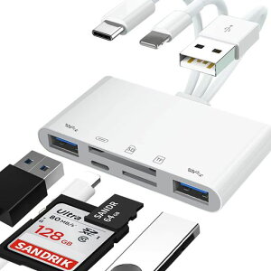 HovvaaSDJ[h[_[5in3Phone/Type-C/USBSD/TFJ[hJ[_[USB/SD/TFϊA_v^USB3.0o]OTG@\ʐ^/rfI/ݒsv[J[h