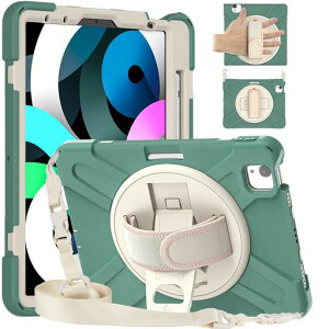 Moogukadan iPad Air 11�C���`2026 2025 2024 /Air ��4 5����10.9�C���`/iPad Pro 11 ��4 3 2 1����p�̃P�[�X �΂ߊ|�� �J���t�� 360°��] �X�^���h �V�����_�[�X�g���b�v �n���h�x���g