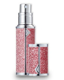 ALXMUNAO アトマイザー 香水 レザースプレー 噴霧器 携帯用 詰め替え容器 香水用 機内持ち込み可能 プシュ式 (5ML、フラッシュピンク)