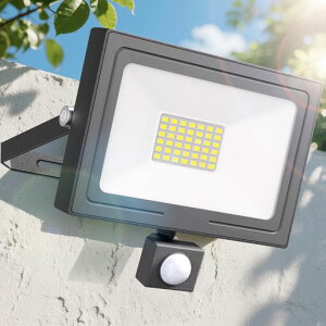 MEIKEE�ŐV�Z���T�[���ǌ^�l���Z���T�[���C�gLED�h��30W30�b�_��100V2600���[�����R�[�h1.5M6�����邢�ȃG�l6500K���F��_�������_��/����IP66�h�������O���p�h�Ƒ΍��ߓd�΍�