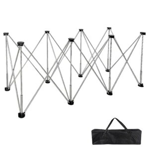 伸縮作業台瞬速5秒設置ワンタッチ伸縮折りたたみ作業台組立不要軽量万能作業デスクキャリーバッグ付きW168xH60xD73cm8本脚