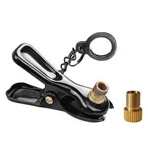 Mesandaバルブアダプター自転車バルブクリップ自転車変換アダプターコンバーター真鍮自転車タイヤノズル空気入れコネクタバイク浮き輪ポンプ口金ボール用空気針仏式/米式/英式変換(2)