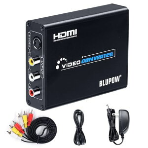 BLUPOW�R���|�W�b�g/S�[�qtoHDMI�ϊ���1080P�Ή�Composite3RCAAV/S-VideotoHD�R���o�[�^�[S�r�f�I/3�F�[�q��hdmi�ɕϊ��A�i���O�f�W�^���ϊ��@rcatohdmi
