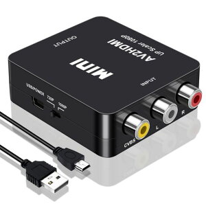 RCAtoHDMI�ϊ��R���o�[�^�[AVtoHDMI�R���o�[�^�[hdmi�ϊ�720P/1080P�ϊ��Ή�USB�P�[�u���t���[�d�P�[�u���t���e���r/PS3/PS4/DVD/VCR�v���[���[/switch�p