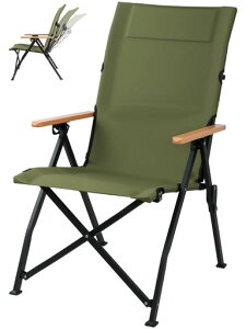 JoinNatureアウトドアチェア|3段階リクライニング式キャンプ椅子ハイバック設計|折りたたみ椅子耐荷重150kg対応|コンパクト軽量収納袋付属|キャンプ・ガーデンチェア屋内兼用|収納時:21x19x90…
