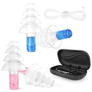 Quietide耳栓飛行機飛行機用耳栓気圧調整調整機能付き聴覚障害予防ストレス軽減イヤープラグ航空機電車睡眠仕事水洗い可能繰り返し使用可能紐付き携帯ケース付き日本語説明書付Q49blueand…