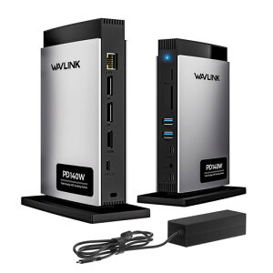 WAVLINK11-in-1USB-C�h�b�L���O�X�e�[�V�����A3��ʃ��[�h�o�́A�f���A��8KHDMI+8KDP�APD3.1