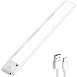 AuyiHomuセンサーライト室内LED人感センサー充電式30cmバーライトマグネットリモコン付き無段階調光調色明るい超薄型キッチン/クローゼット/玄関/階段/廊下/寝室(1本30cm)