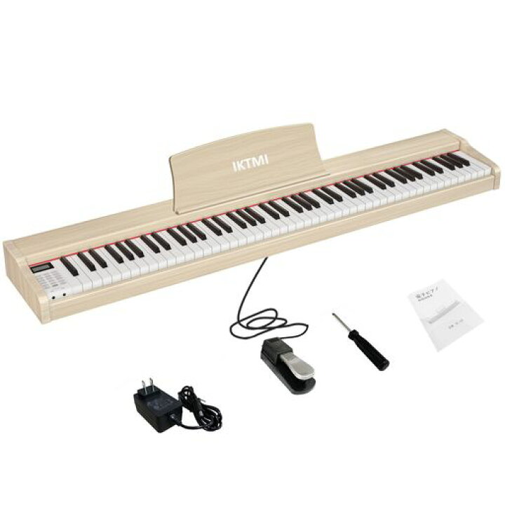 楽天市場】IKTMI電子ピアノ88鍵盤ペダル付き木製キーボードピアノ電子 
