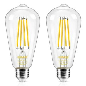 DiCUNOLED�d��E26����60W�`����6W�d���F�G�W�\���d��700lm2700K�t�B�������g�d���N���A�^�C�v�S�������g��ST64�������Ή�2��