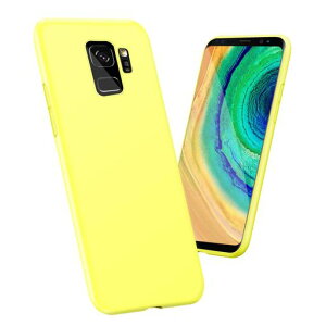 SamsungGalaxyS9plusケース薄型tpuシリコン軽量耐衝撃指紋防止防塵人気スマホケースレンズ保護擦り傷防止カバーGalaxyS9+ケース全面保護一体型S9+ケース耐久カバー黄Q19-20