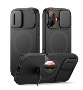 SURITCH���C�P�[�XiPhone17�ƌ݊����ƃJ�����ی�J�o�[&�J�����R���g���[���{�^��&�ƒ����\�ȃX�^���h���h�~�ϏՌ��ی�J�o�[iPhone17�p(�u���b�N)